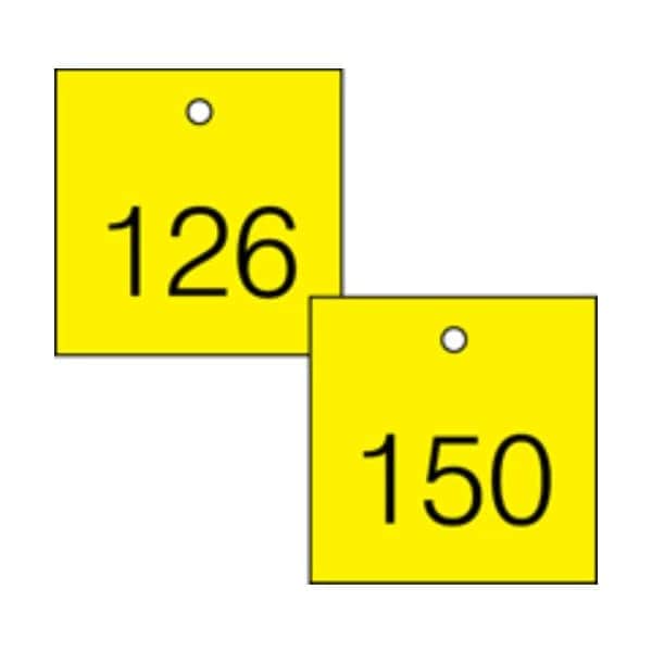 Accuform Engraved Numbered Tags, HS-Laminate, 3 in W, 25 PK TDG375YL - main